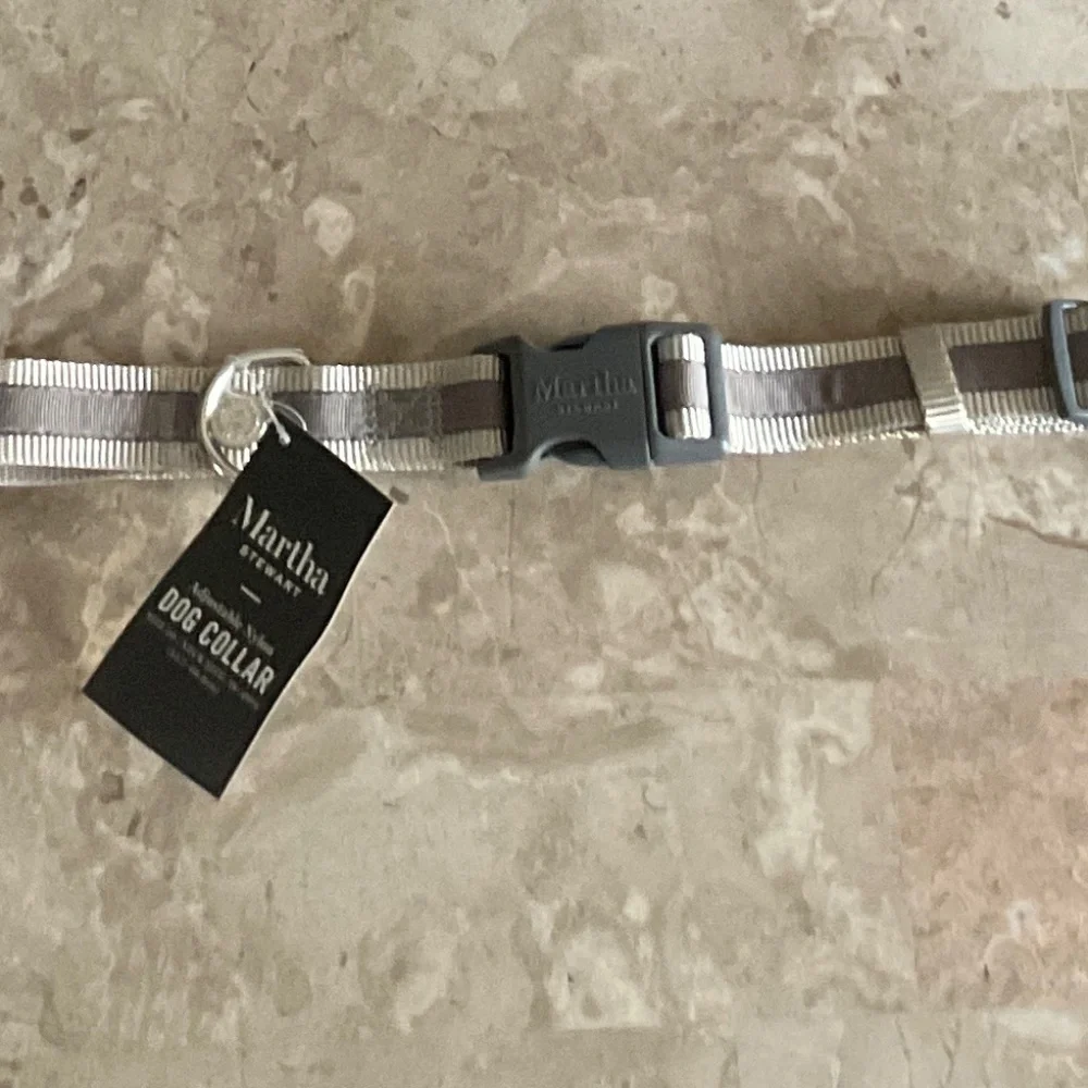 MARTHA STEWART Fashionable Tweed Dog Collar Size 20 Neck 18”-26”